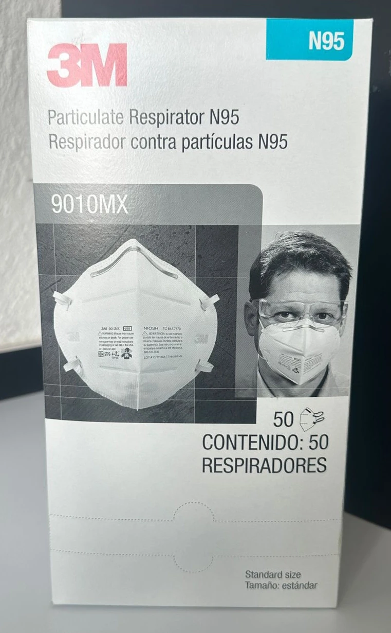 Cubrebocas, Mascarilla N95 , 9010 3M  (caja Con 50 Piezas)