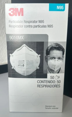 Cubrebocas, Mascarilla N95 , 9010 3M  (caja Con 50 Piezas)