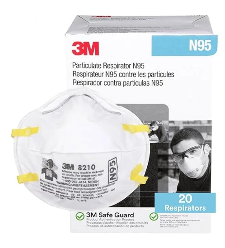 N95 partículas mascarilla 8210, 3 m (paquete de 50)